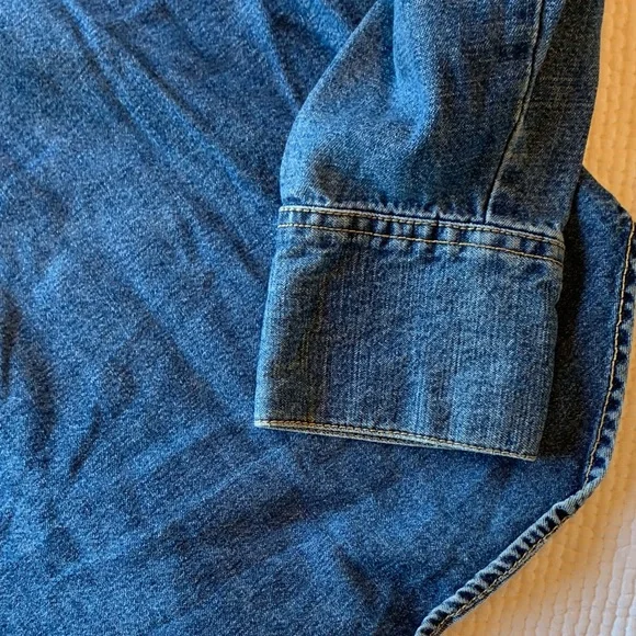 Lucky Brand Blue Denim Shirt with Snap Close - Picture 10 of 16
